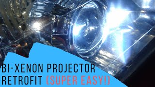 Retrofit Projector BiXenon Headlights DIY EASY [upl. by Fernyak]