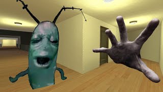 Plankton Aughh And Scary Hand Nextbot Gmod [upl. by Ahseiuqal]