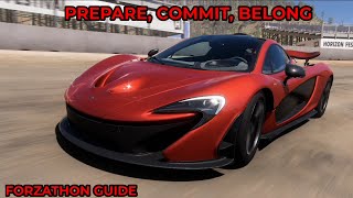 Forza Horizon 5  Forzathon Guide  Prepare Commit Belong  Mclaren P1 [upl. by Pallaten]