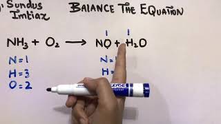 How to balance the Equation NH3  O2  NO  H2O [upl. by Essie264]