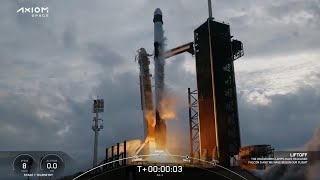 Blastoff SpaceX launches private Ax3 crew to space station nails booster landing [upl. by Weirick]