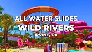 ORANGE COUNTYS BEST WATERPARK  Wild Rivers Irvine All Water Slides Compilation [upl. by Clementia421]