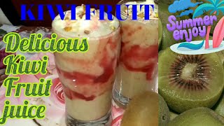 Kiwi fruit juice in Telugu  kiwi juice for dengue  kiwi fruit juice making [upl. by Aihgn]