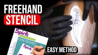 Beginner Freehand Tattoo Stencil Tutorial [upl. by Akirre]