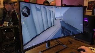 CES 2020  MSI Optix MAG342CQR Curved Gaming Monitor [upl. by Ssac]