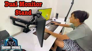 Dual monitor mount unboxing  Gaming Setup  Damian Gaming [upl. by Edmee978]