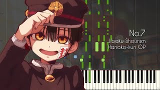 FULL No7  Jibaku Shounen Hanakokun OP  Piano Arrangement Synthesia [upl. by Ovida]