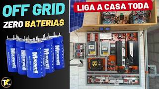 ☀️Energia Solar OFF GRID Sem🔋Baterias que liga a Casa Toda [upl. by Can]