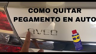 COMO QUITAR PEGAMENTO EN UN AUTO RAPIDO [upl. by Leslee]