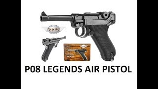 Umarex Legends P08 Air Pistol Review Replica German BB Gun [upl. by Nosyarg]