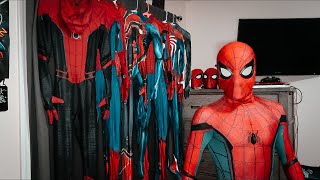 MY SPIDERMAN SUIT COLLECTION SPIDEY’S CLOSET [upl. by Ainotahs]