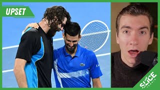 REACTION Opelka SHOCKS Djokovic in Brisbane  THE SLICE [upl. by Fondea]