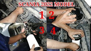 SCANIA 2022 Model Change diesel Filter mercedes actros saudi arabia [upl. by Esmerolda]