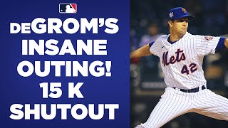 Jacob deGrom does it on the mound AND at the plate 15 K shutout with 2 hits [upl. by Gilbye140]