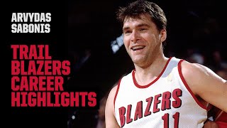 Arvydas Sabonis Trail Blazers Career Highlights [upl. by Urson93]