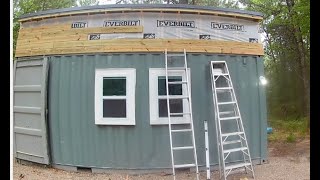 Shipping Container shed Roof Project [upl. by Akeber]