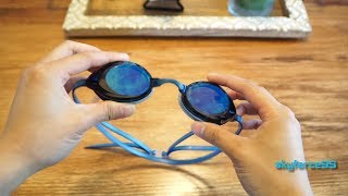 Speedo Vanquisher 20 Mirrored Swim Goggles Unboxing amp Review [upl. by Zanze]