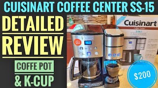 DETAILED REVIEW Cuisinart Coffee Center 12 Cup Coffee Maker KCup Machine HOW TO MAKE COFFEE SS15 [upl. by Cynde]