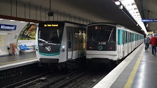 Métro de Paris  Ligne 9  MF 67 amp MF 01  Miromesnil [upl. by Dav]