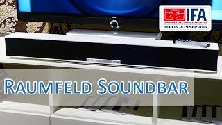 IFA 2015 Raumfeld Soundbar vorgestellt Hands on [upl. by Anayi]