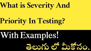 What is Severity And Priority In Testing   Manual Testing Tutorial For Beginners  Tech agent 20 [upl. by Alyakem415]