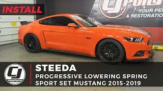 20152023 Ford Mustang Install Steeda Progressive Sport Lowering Springs [upl. by Yreffej988]