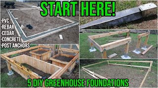 A Beginners Guide to DIY Greenhouse Foundations Pros and Cons for FIVE Different Styles [upl. by Rengaw]