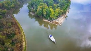 All Alone… Illinois River to the Mississippi  Sailing Soulianis  Ep 27 [upl. by Grishilde]