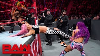 Sasha Banks Bayley amp Ember Moon vs The Riott Squad Raw Dec 31 2018 [upl. by Layor181]