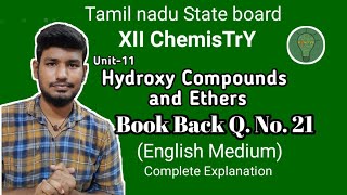 Class 12 ChemisTrY  Unit11 Book back QNo21  English medium  SaravananTK  Ed kehitys  Tamil [upl. by Shaddock537]