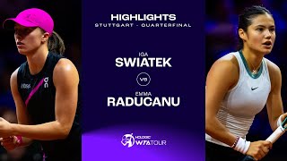 Iga Swiatek vs Emma Raducanu  2024 Stuttgart Quarterfinal  WTA Match Highlights [upl. by Atse]