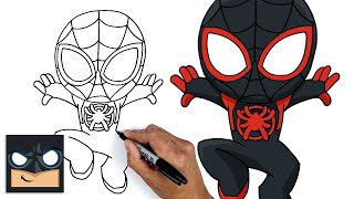 How To Draw Miles Morales  SpiderMan [upl. by Aronoh]