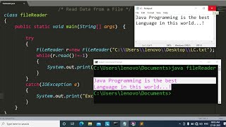 java program to read a text from file  Learn Coding [upl. by Falkner61]