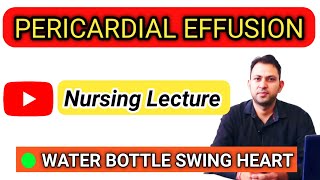 Pericardial effusion hindi  cardiac temponade  pericardial effusion treatment  Nurses Tech Online [upl. by Chalmers]