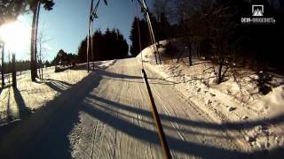 Skigebiet Wasserkuppe Rhön Fahrt mit dem Panoramalift [upl. by Carn]