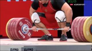 Aleksey Lovchev 264 kg World Record Clean and Jerk 2015 World Championships [upl. by Nita]