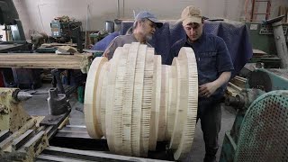 Woodturning a Large Table Pedestal Base The Process [upl. by Eittol774]