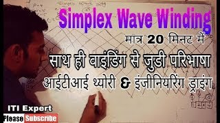 Simplex Wave Winding For DC Machine in Hindi  ITI Electrician Theory amp Eng Drawings [upl. by Osicnarf733]