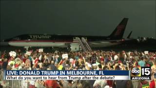 LIVE Donald Trumps OVER THE TOP arrival is EVERYTHING  Melbourne FL [upl. by Kired]