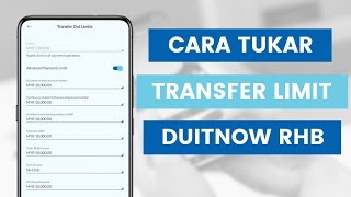 Cara Tukar Had Perbelanjaan DuitNow QR Di RHB Mobile Banking App Dan Limit Bayaran Kod QR [upl. by Terra166]