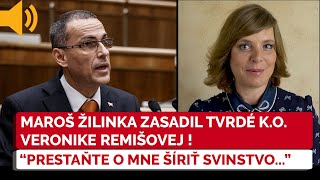 Maroš Žilinka Remišovej priamo do očí PRESTAŇTE O MNE ŠÍRIŤ TOTO SVNSTVO [upl. by Arracahs]