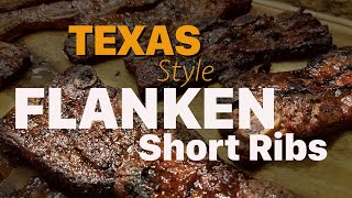 Texas style Flanken short ribs EASY and delicious SMOKIN WITH AARON [upl. by Aij607]