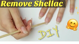 HOW TO REMOVE SHELLAC AT HOME DIY [upl. by Hay]