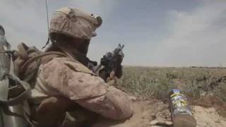 US Marines Come Under Fire While On Patrol In Helmand Province Afghanistan [upl. by Iknarf]