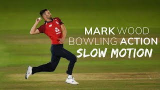 Mark Wood Bowling Action SlowMotion [upl. by Kiehl]