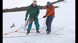 Three Person Rope Team Crevasse Rescue [upl. by Akialam]