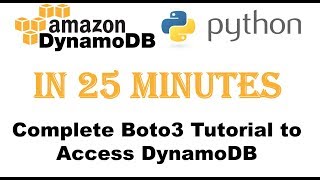 Complete Boto3 Tutorial to Access DynamoDB Create Insert BatchWriter and More [upl. by Llien]