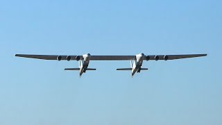 Stratolaunch Aircraft 2nd Successful take off and Landing at Southern California April2021 [upl. by Nolat]