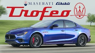 TWIN TURBO FERRARI 2021 Maserati Ghibli Trofeo Review [upl. by Dill]