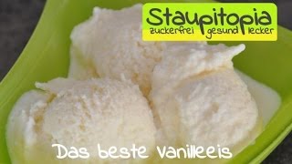 Das beste Low Carb Vanilleeis ohne Zucker  Low Carb Eis Rezept mit Erythrit und Fiber Sirup [upl. by Eannaj]